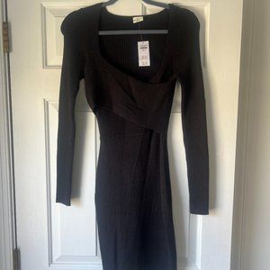 black Abercrombie sweater dress, size small tall